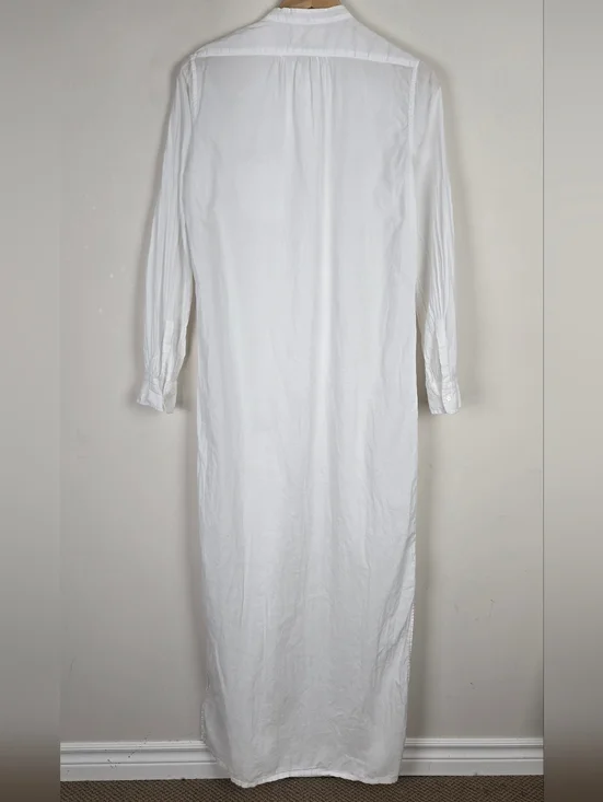 NILI LOTAN Sandra Galabeya Cotton Tunic Maxi Shirt Dress - Picture 3 of 7